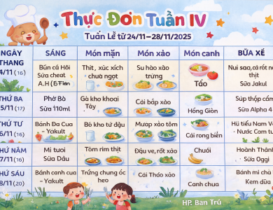 THỰC ĐƠN TUẦN 4 